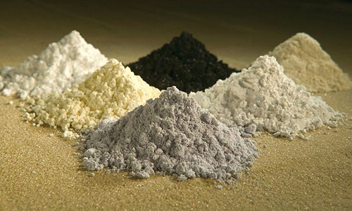 piles of sand in different colors