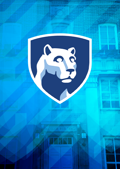 no personal image so this is an image of the penn state lion shield on a shaded blue overlay